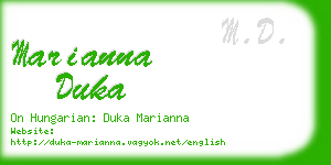 marianna duka business card